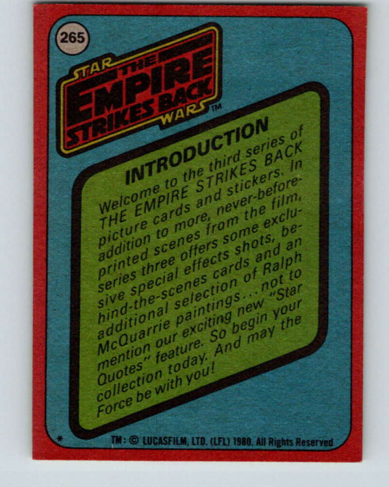 1980 Topps The Empire Strikes Back #265 Picture Card Series 3   V43582