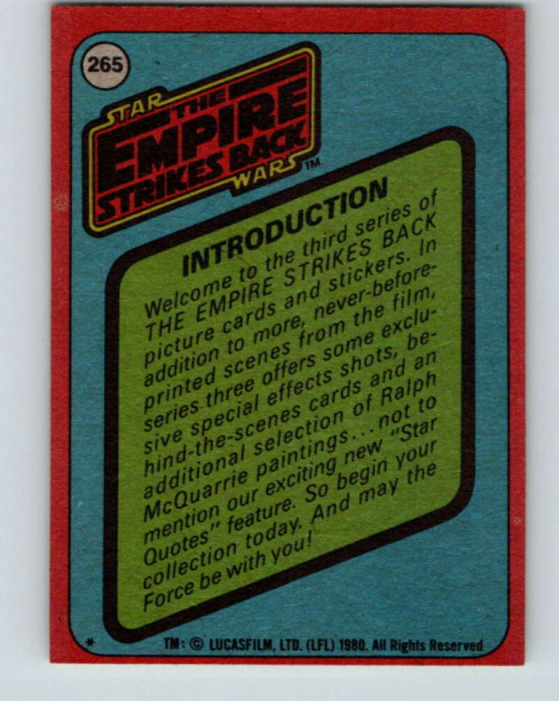 1980 Topps The Empire Strikes Back #265 Picture Card Series 3   V43584