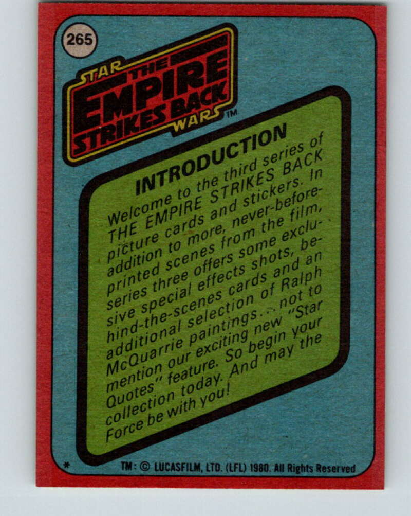 1980 Topps The Empire Strikes Back #265 Picture Card Series 3   V43589