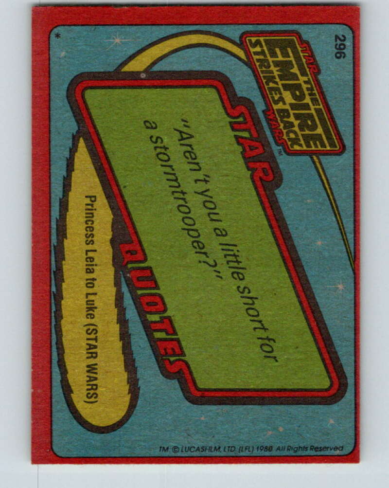 1980 Topps The Empire Strikes Back #296 Threepio In a Jam!   V43771