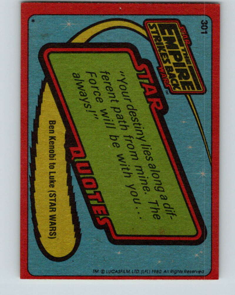 1980 Topps The Empire Strikes Back #301 Luke...Long Overdue!   V43797