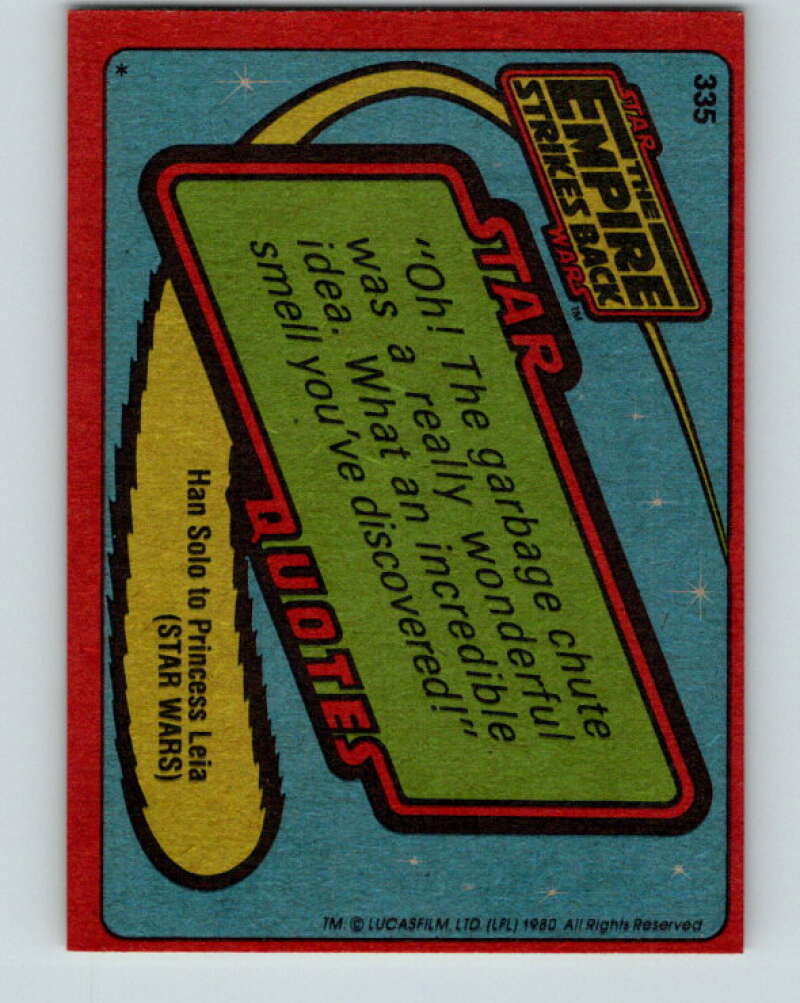 1980 Topps The Empire Strikes Back #335 Approaching Planet Dagobah   V43978