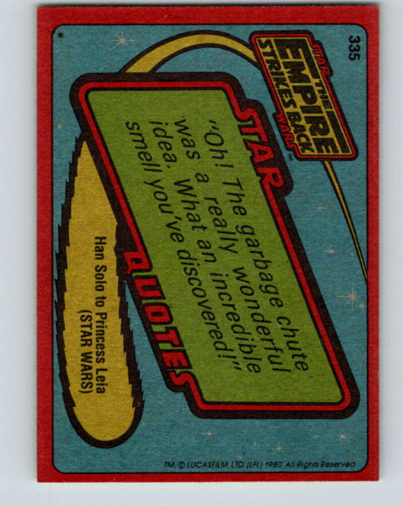 1980 Topps The Empire Strikes Back #335 Approaching Planet Dagobah   V43979