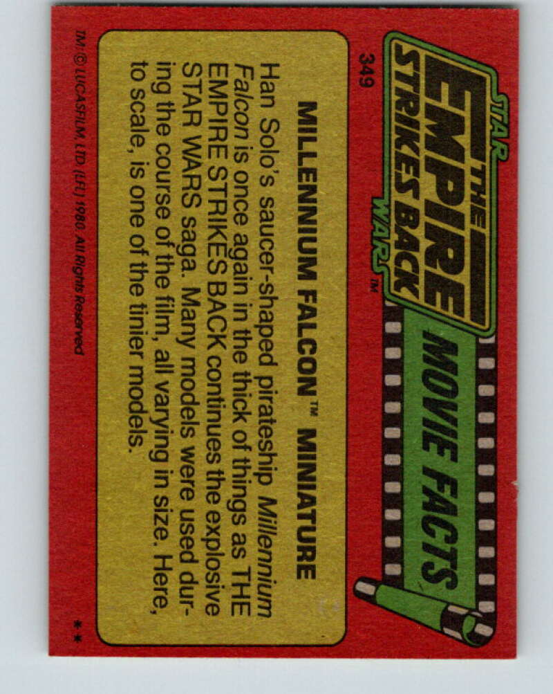 1980 Topps The Empire Strikes Back #349 Millennium Falcon Miniature   V44049
