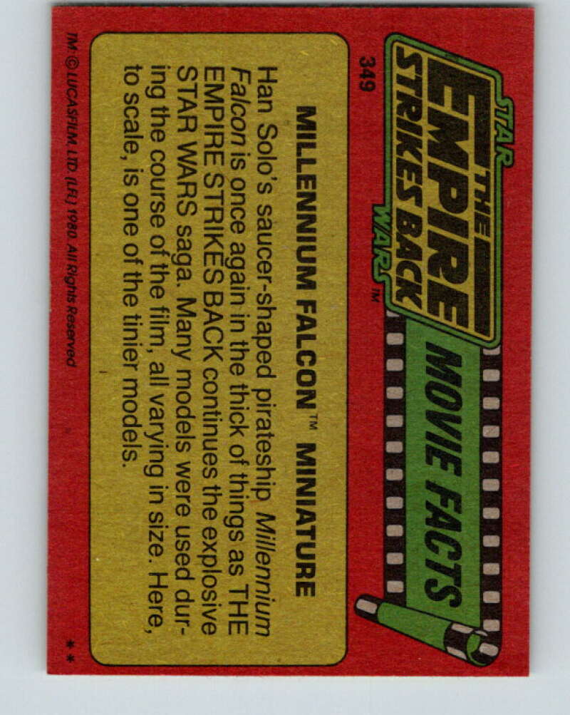 1980 Topps The Empire Strikes Back #349 Millennium Falcon Miniature   V44052