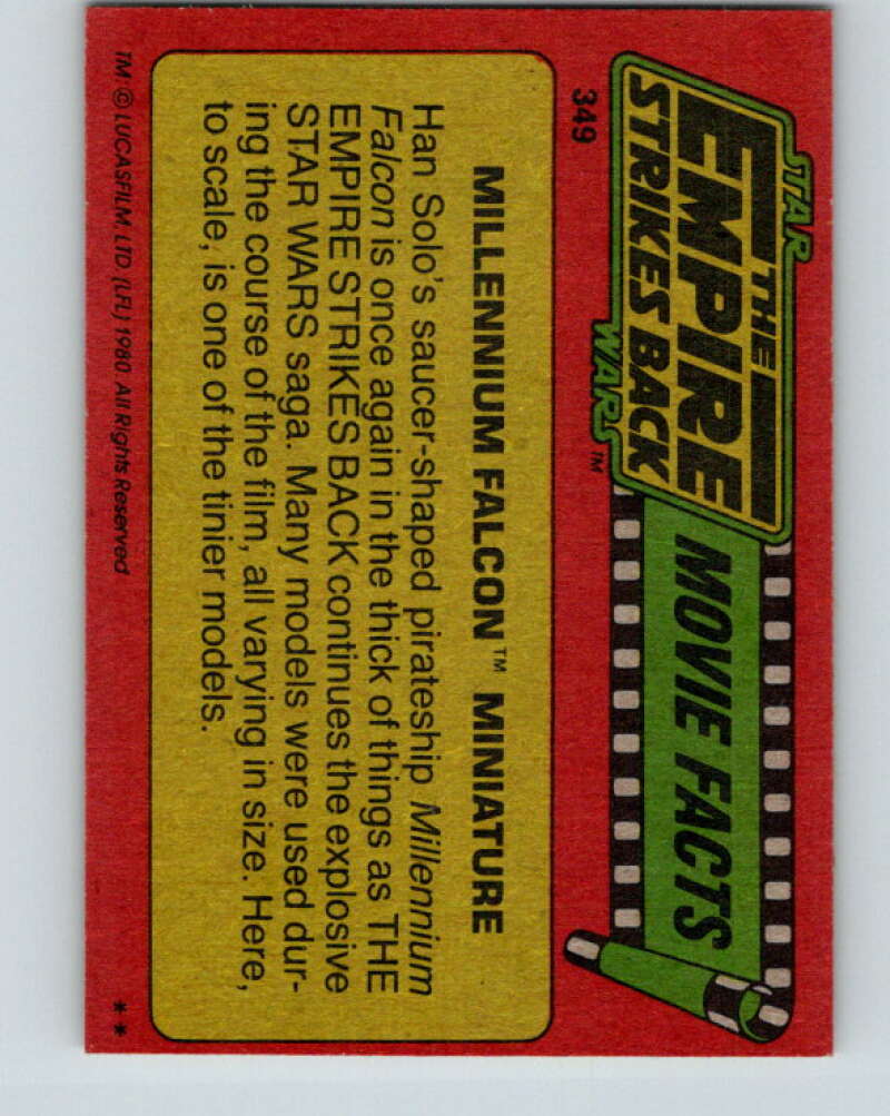 1980 Topps The Empire Strikes Back #349 Millennium Falcon Miniature   V44053