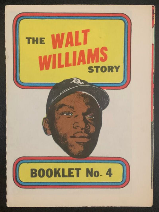 1970 Topps/OPC MLB Baseball Booklets #4 The WALT WILLIAMS Story V44077