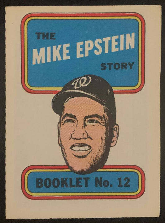 1970 Topps/OPC MLB Baseball Booklets #12 The MIKE EPSTEIN Story V44091