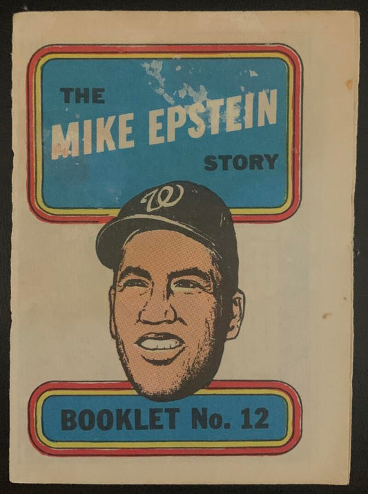 1970 Topps/OPC MLB Baseball Booklets #12 The MIKE EPSTEIN Story V44092