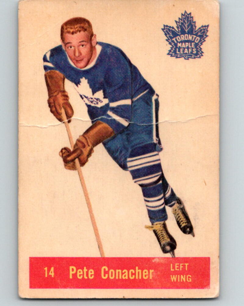 1957-58 Parkhurst #T14 Pete Conacher Toronto Maple Leafs V44098