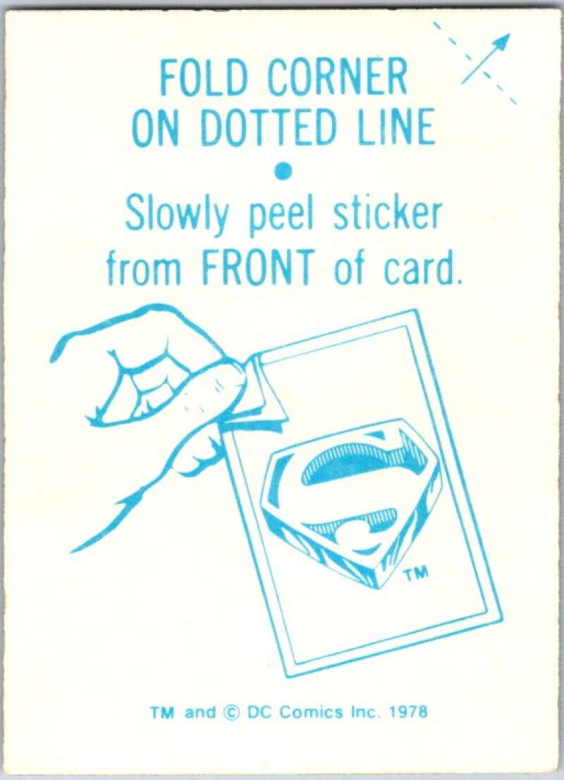 1978 Topps Superman Foil Stickers #FS-1 Arms Crossed   V44132