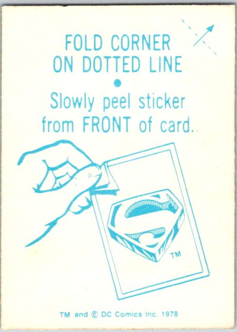 1978 Topps Superman Foil Stickers #FS-2 Fist Forward   V44133