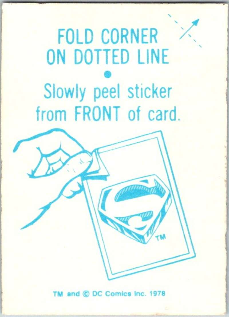 1978 Topps Superman Foil Stickers #FS-2 Fist Forward   V44134