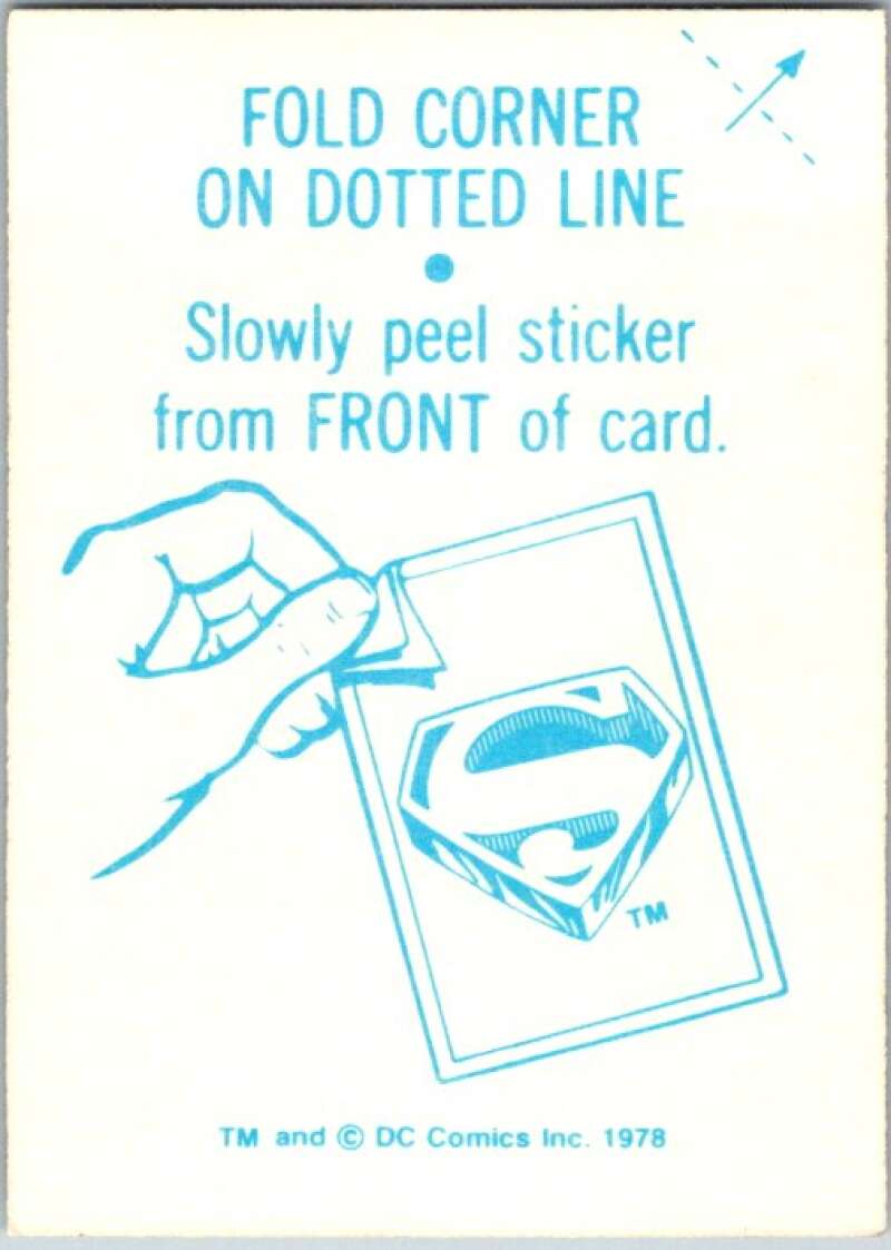 1978 Topps Superman Foil Stickers #FS-4 Flying Right   V44138