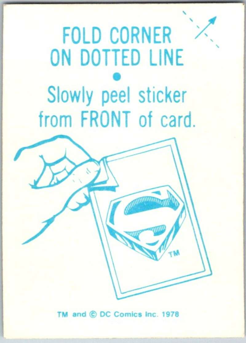 1978 Topps Superman Foil Stickers #FS-5 Hands on Hips   V44139