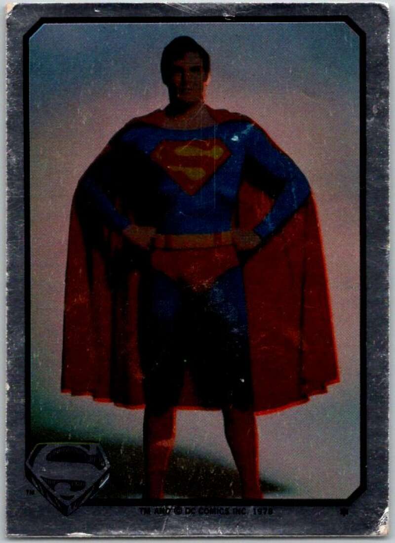 1978 Topps Superman Foil Stickers #FS-5 Hands on Hips   V44142