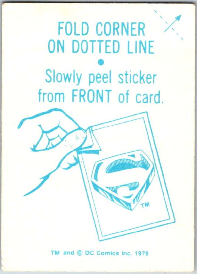 1978 Topps Superman Foil Stickers #FS-5 Hands on Hips   V44142