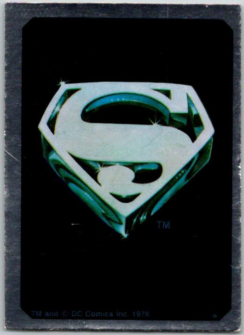 1978 Topps Superman Foil Stickers #FS-7 Superman Symbol   V44148