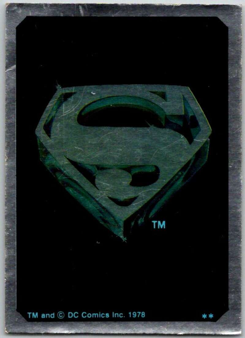 1978 Topps Superman Foil Stickers #FS-7 Superman Symbol   V44149