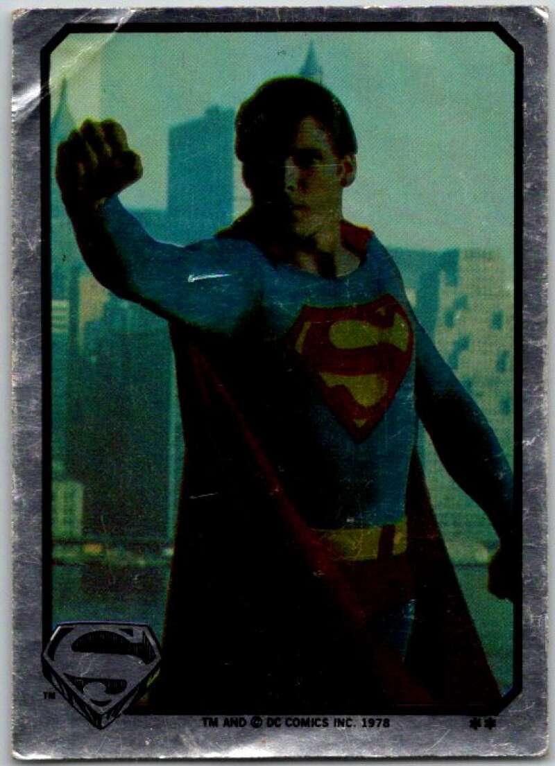 1978 Topps Superman Foil Stickers #FS-8 Superman Fist Out   V44152