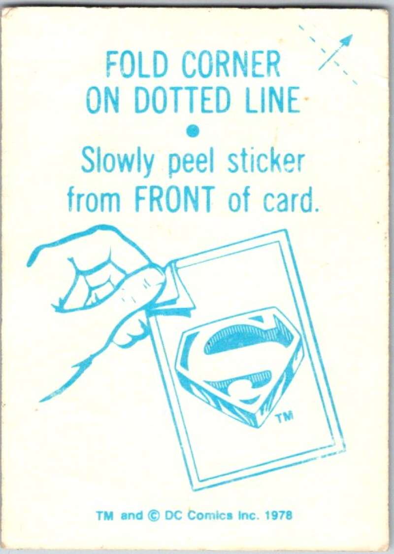 1978 Topps Superman Foil Stickers #FS-8 Superman Fist Out   V44152
