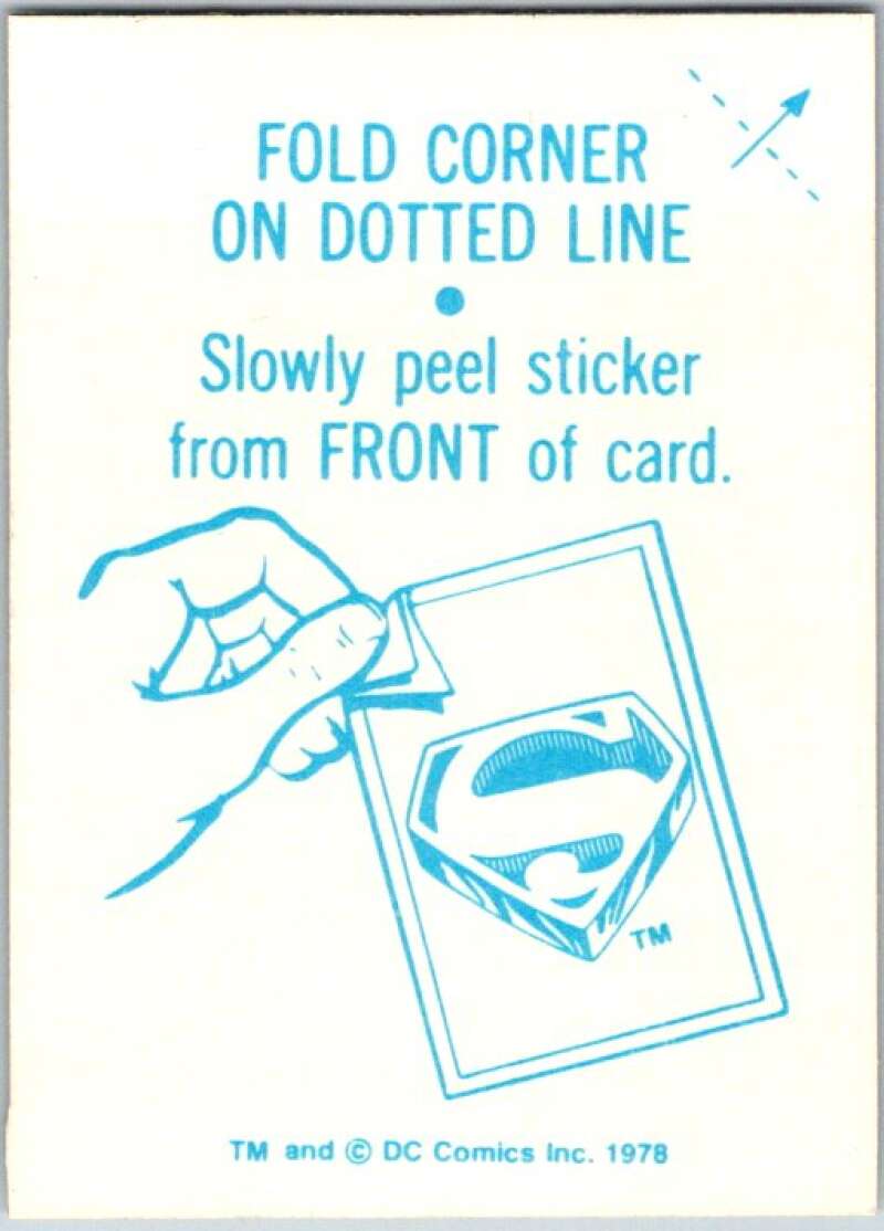 1978 Topps Superman Foil Stickers #FS-15 Flying by Statue of Liberty   V44155