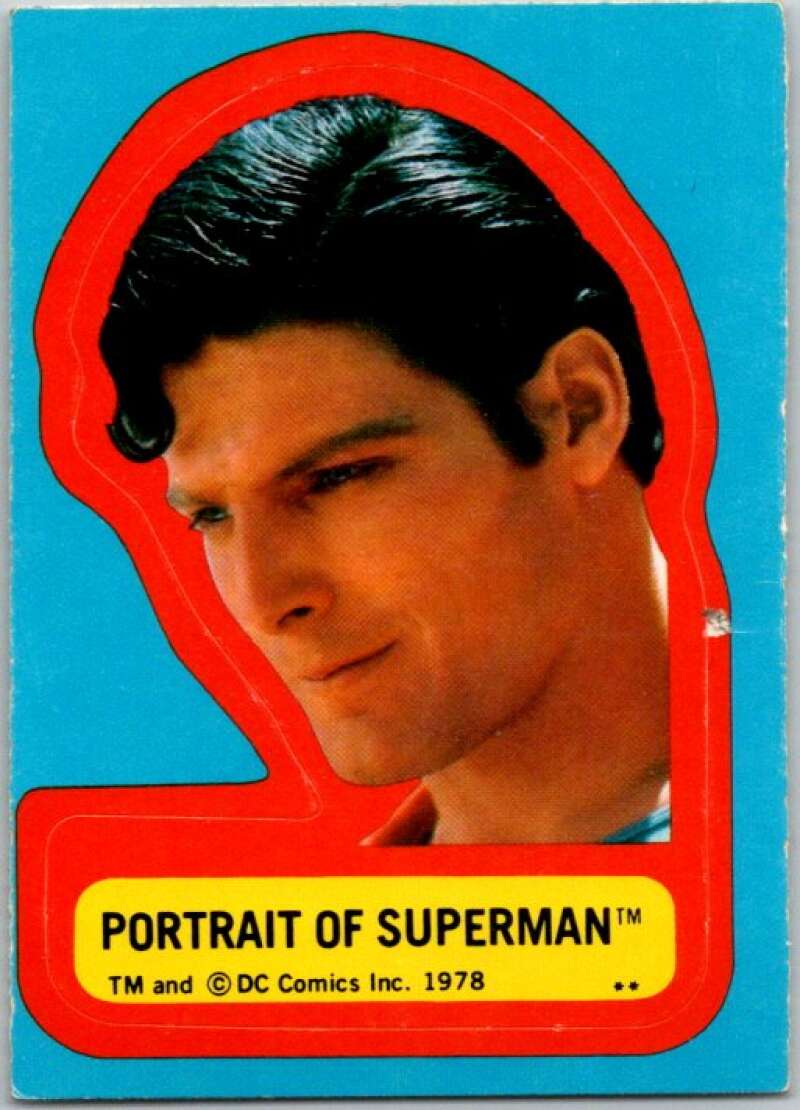 1978 Topps Superman Stickers #S-6 Portrait of Superman   V44170