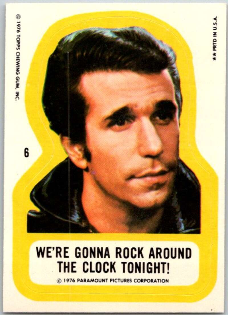 1976 Topps Happy Days Stickers #6 We're Gonna Rock Around the Clock  V44185