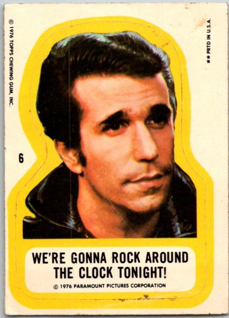 1977 Topps Happy Days Stickers #6 We're Gonna Rock Around the Clock  V44186