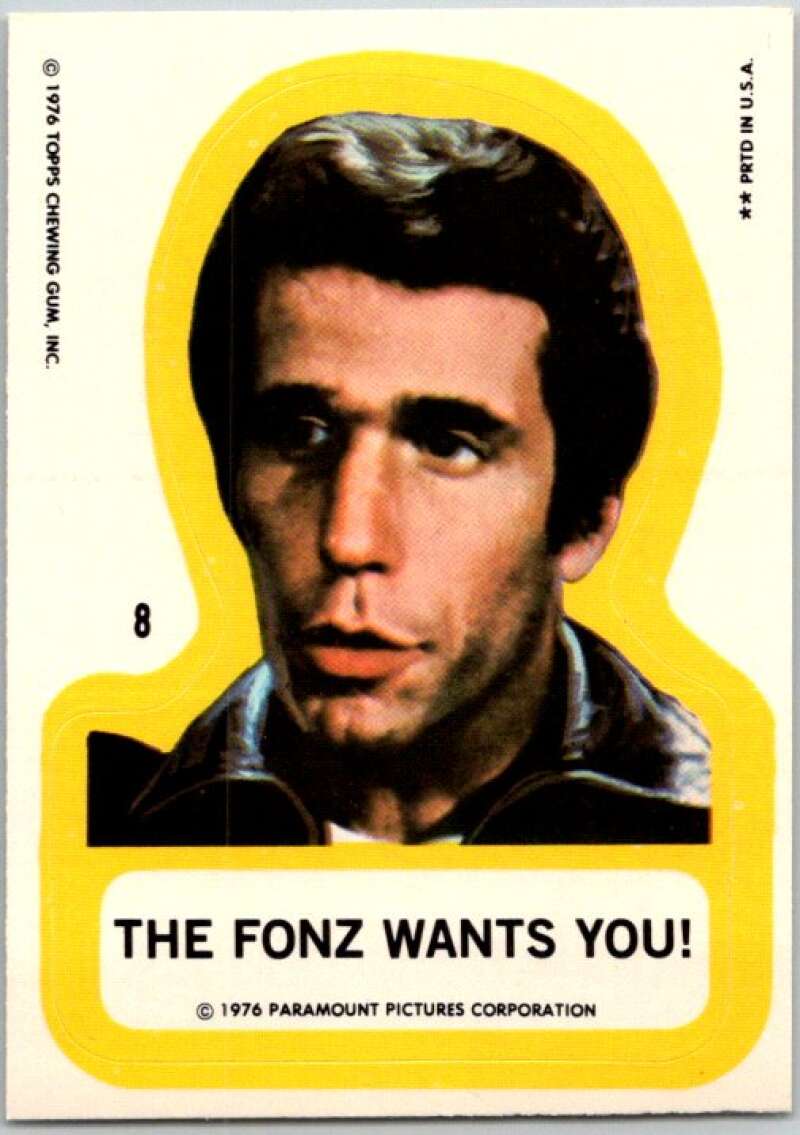 1976 Topps Happy Days Stickers #8 The Fonz Wants You   V44187