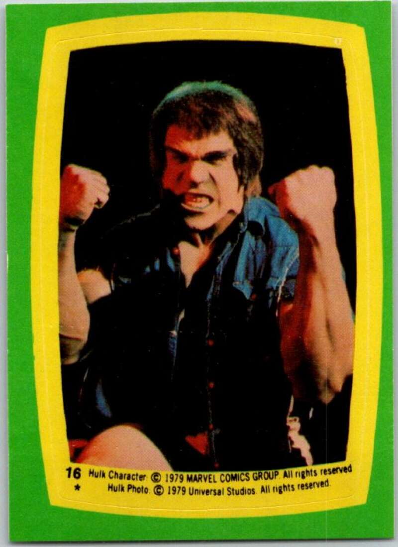 1979 Topps Incredible Hulk Stickers #16 Ferrigno in Character   V44193