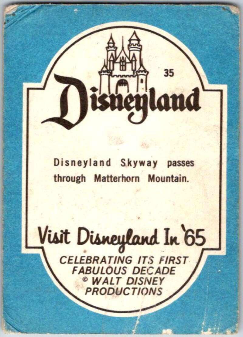 1965 Disneyland Blue Backs #35 Disneyland Skyway  V44198