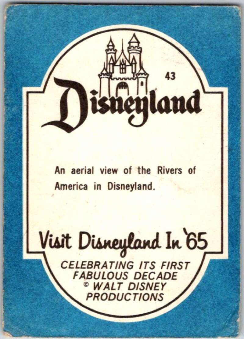 1965 Disneyland Blue Backs #43 An Aerial View  V44203