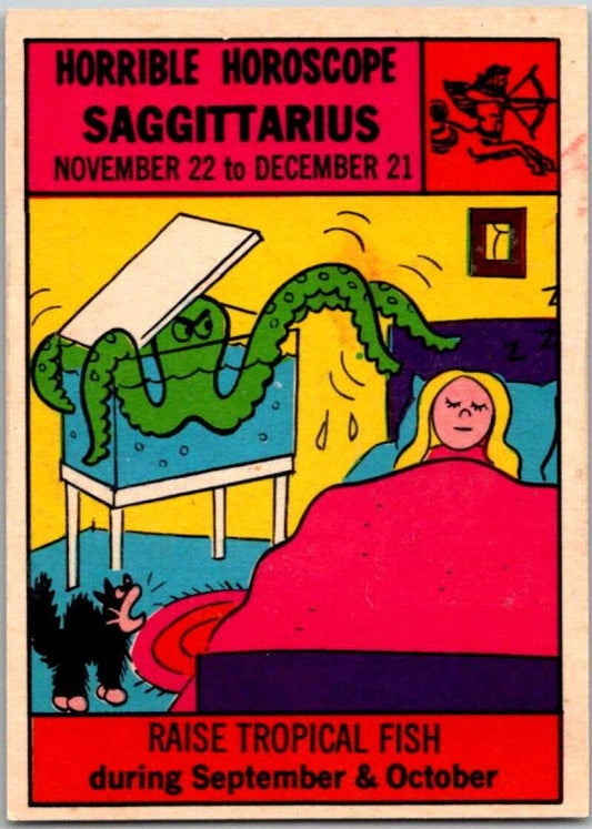 1972 Horrible Horoscopes #53 Saggittarius Raise Tropical Fish  V44242