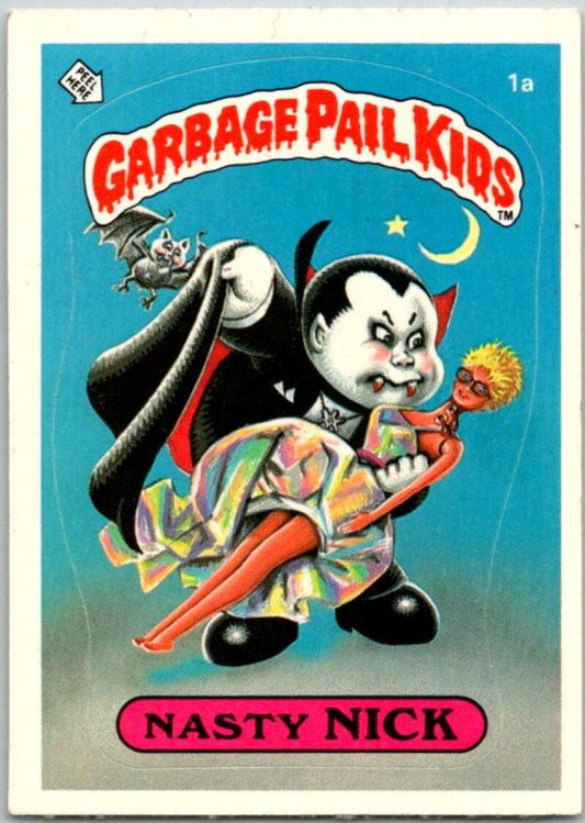 1985 Topps Garbage Pail Kids Series 1 #1a Nasty Nick   V44251