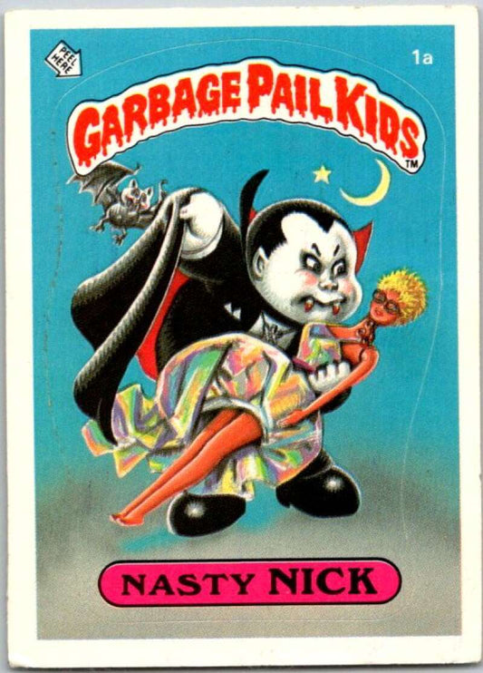 1985 Topps Garbage Pail Kids Series 1 #1a Nasty Nick   V44252