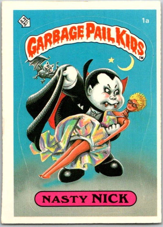 1985 Topps Garbage Pail Kids Series 1 #1a Nasty Nick   V44254