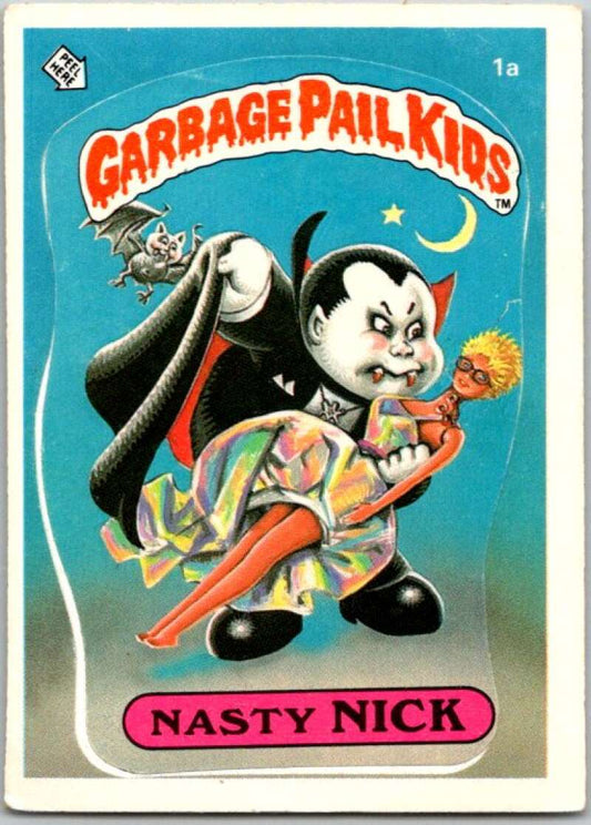 1985 Topps Garbage Pail Kids Series 1 #1a Nasty Nick   V44255