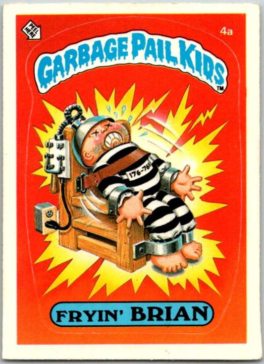 1985 Topps Garbage Pail Kids Series 1 #4a Fryin' Brian   V44285