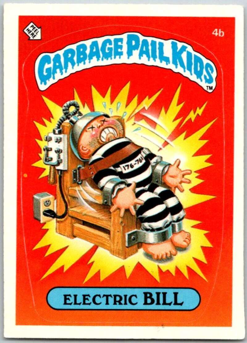 1985 Topps Garbage Pail Kids Series 1 #4b Electric Bill   V44288