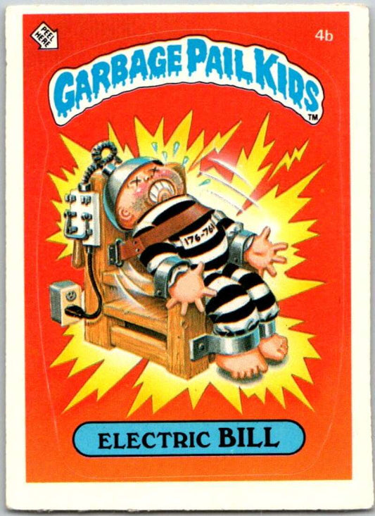 1985 Topps Garbage Pail Kids Series 1 #4b Electric Bill   V44291