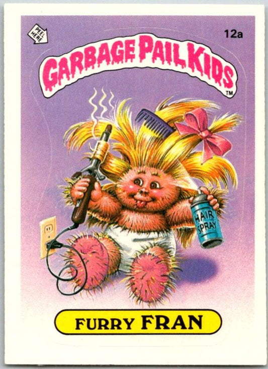 1985 Topps Garbage Pail Kids Series 1 #12a Furry Fran   V44370
