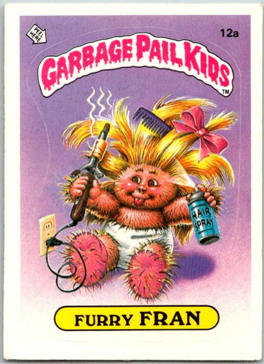 1985 Topps Garbage Pail Kids Series 1 #12a Furry Fran   V44371