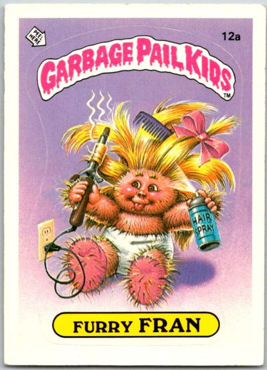 1985 Topps Garbage Pail Kids Series 1 #12a Furry Fran   V44372