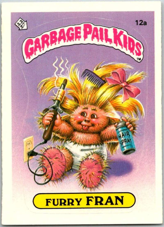 1985 Topps Garbage Pail Kids Series 1 #12a Furry Fran   V44374