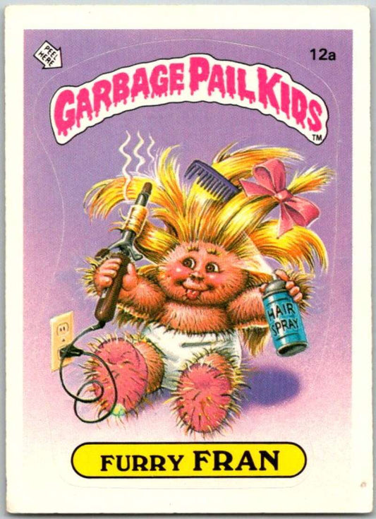 1985 Topps Garbage Pail Kids Series 1 #12a Furry Fran   V44375