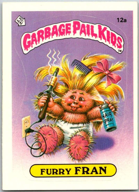 1985 Topps Garbage Pail Kids Series 1 #12a Furry Fran   V44376