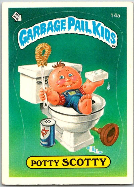 1985 Topps Garbage Pail Kids Series 1 #14a Potty Scotty   V44390