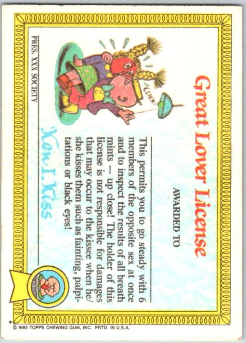 1985 Topps Garbage Pail Kids Series 1 #14a Potty Scotty   V44390