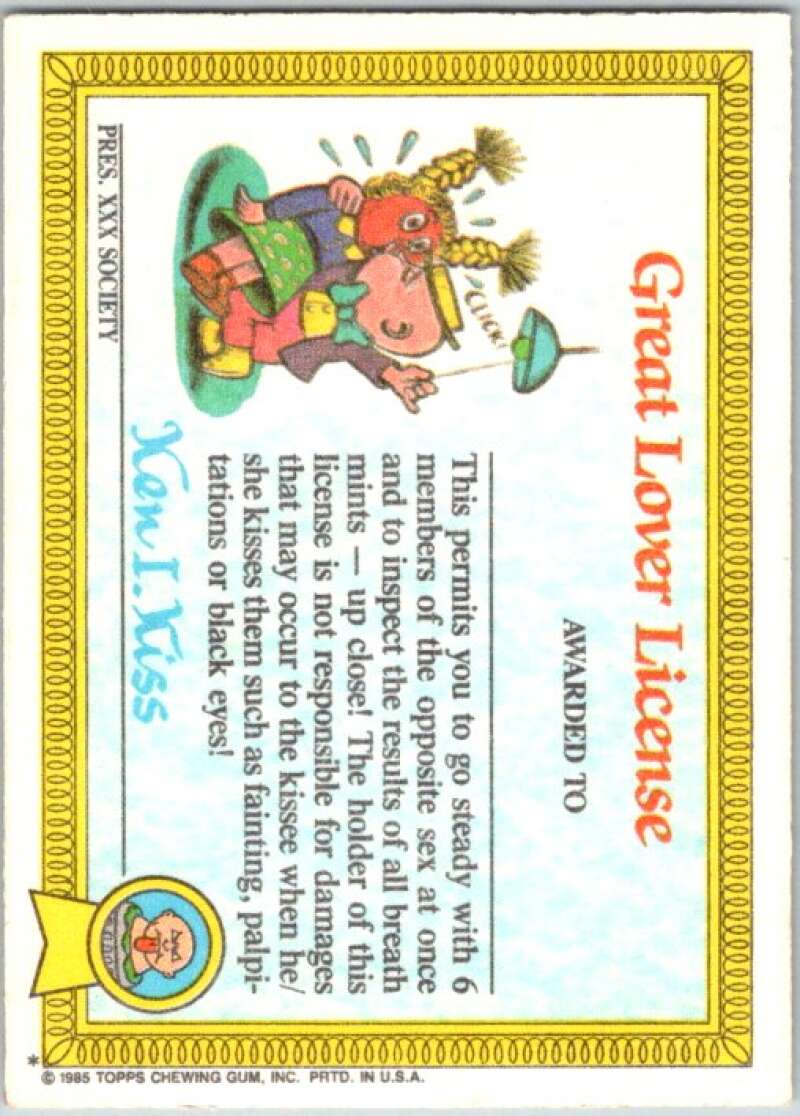 1985 Topps Garbage Pail Kids Series 1 #14a Potty Scotty   V44393